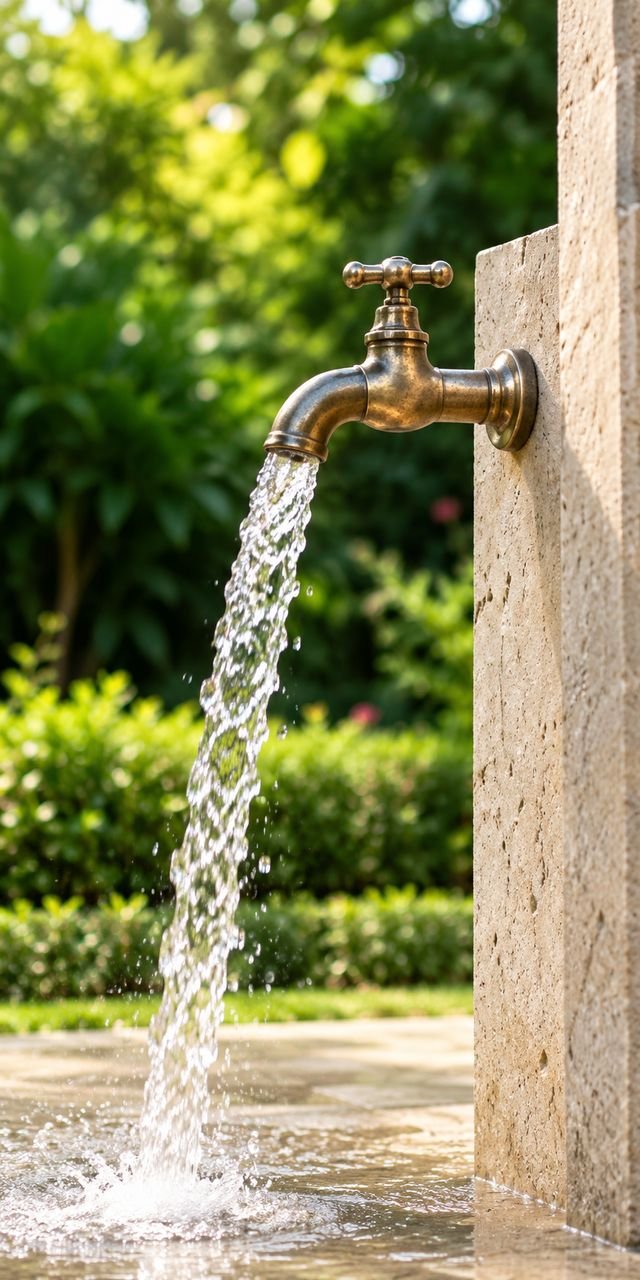 Fresh groundwater tap on site